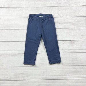 Hanna Andersson Girls Capri Leggings Blue Stretch Pants 5